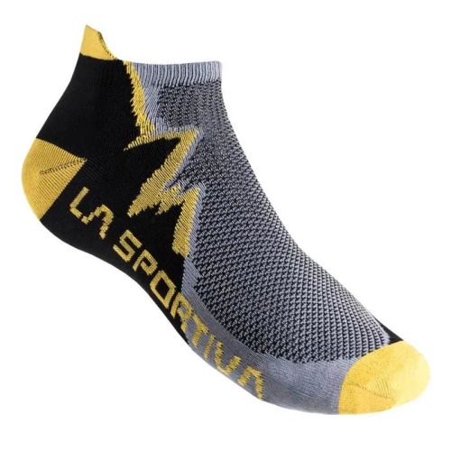 La Sportiva Schweiz Grau Gelbe Klettersocken