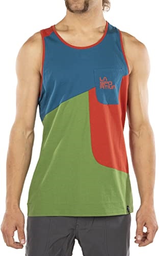 La Sportiva Schweiz Mens Dude T-shirt Kale Saffron Small