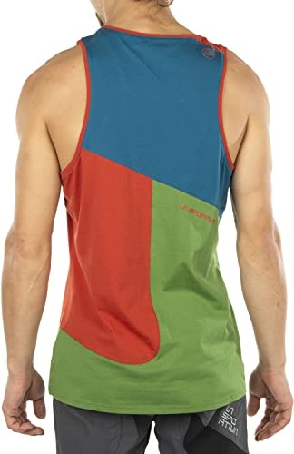 La Sportiva Schweiz Mens Dude T-shirt Kale Saffron Small