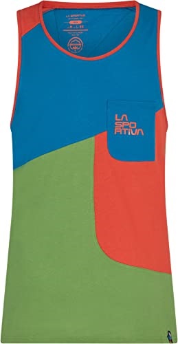 La Sportiva Schweiz Mens Dude T-shirt Kale Saffron Small