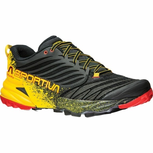 La Sportiva Schweiz Schwarz Gelb Akasha Herren Trailrunningschuh