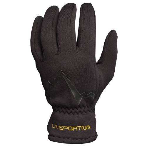 La Sportiva Schweiz Schwarz Gelbe Stretchhandschuhe