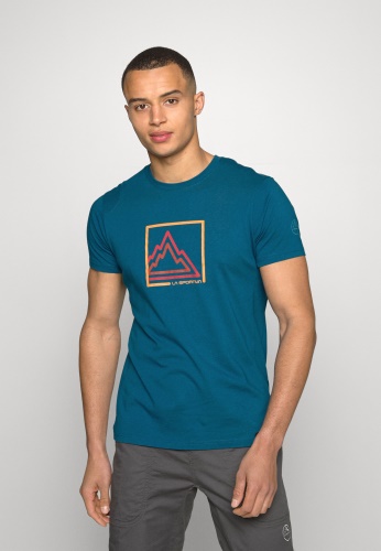La Sportiva Schweiz Space Blue Box Prin T-shirt